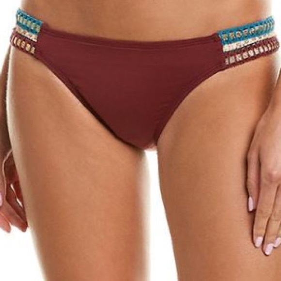 La Blanca Other - La Blanca Mahogany Stitch Hipster Bikini Bottom Mid Rise Swimwear